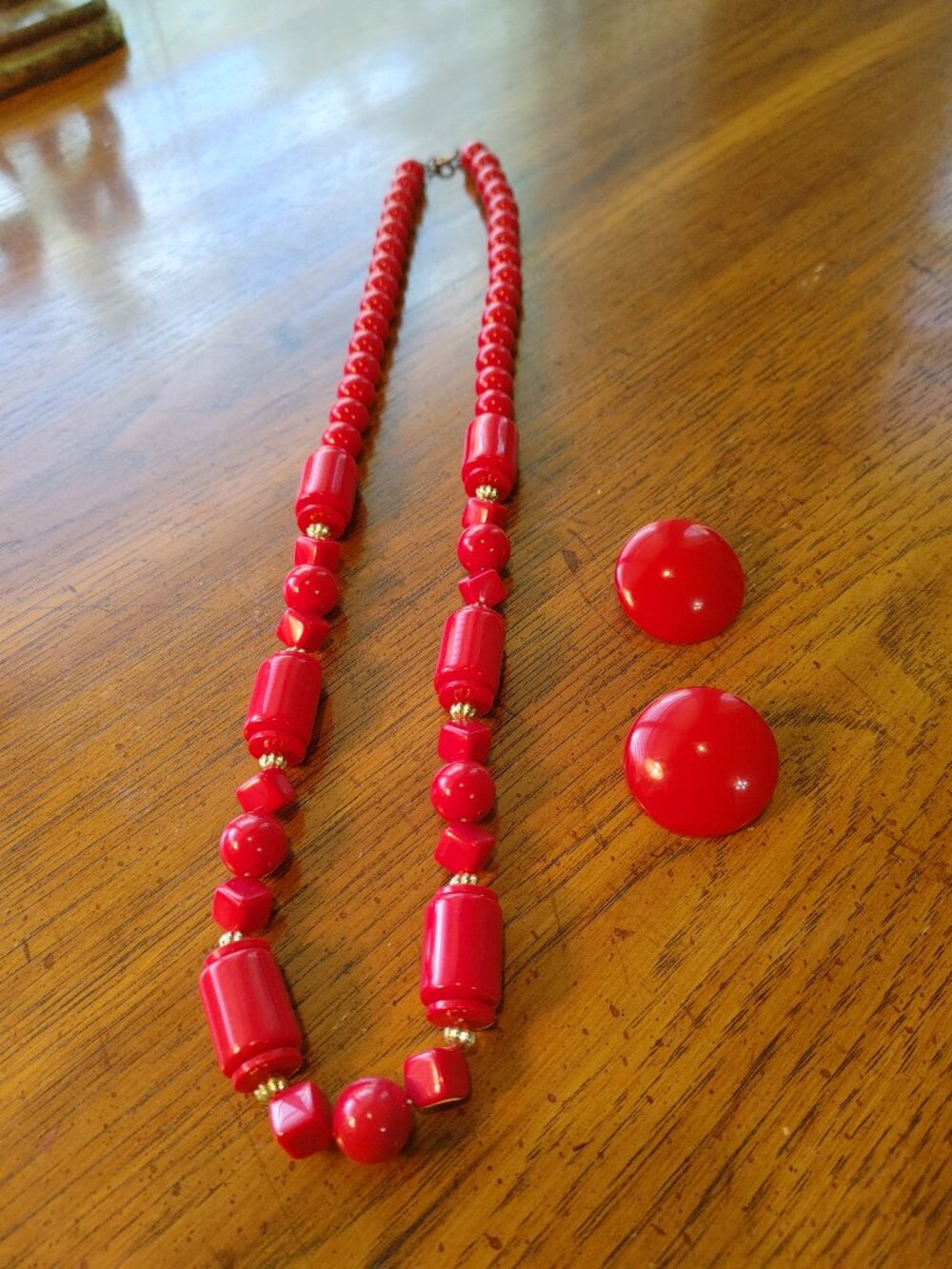 Dark pink/red necklace combo
